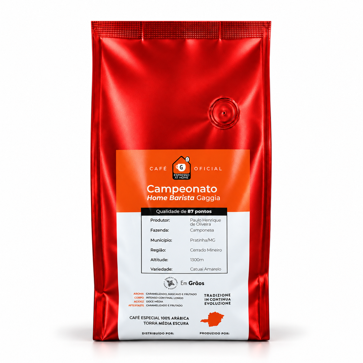 CAFÉ HOME BARISTA TORRADO EM GRÃO GAGGIA - 250g
